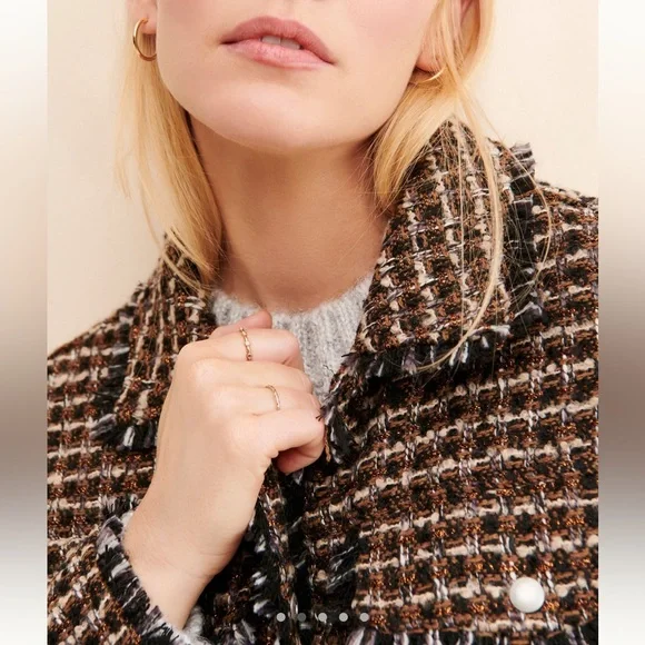 Blanc NYC Retrograde Tweed Shirt Jacket - Picture 4 of 7